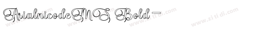 ArialnicodeMS Bold字体转换